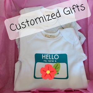 Customized onesie -Hello My Name is